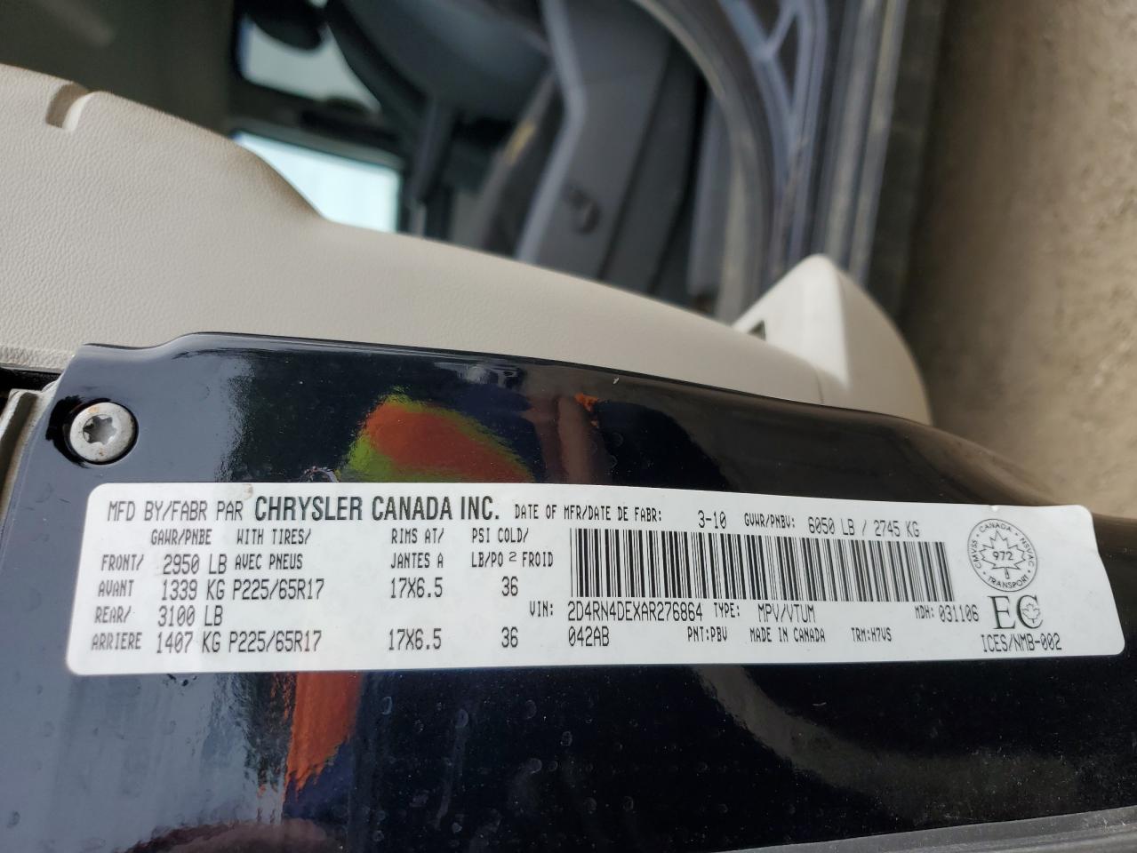 2010 Dodge Grand Caravan Se VIN: 2D4RN4DEXAR276864 Lot: 53788875