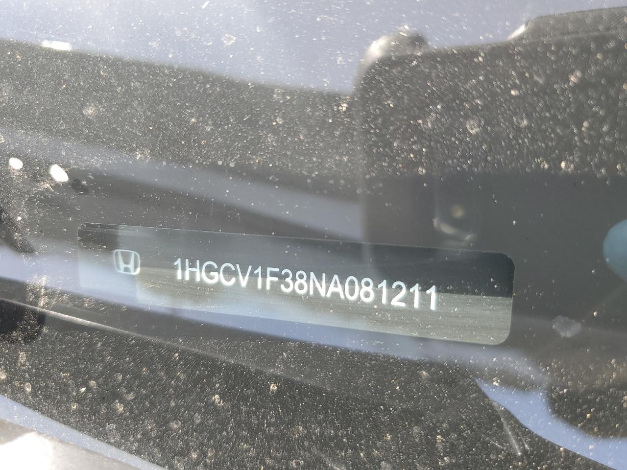 2022 Honda Accord Sport VIN: 1HGCV1F38NA081211 Lot: 56916825