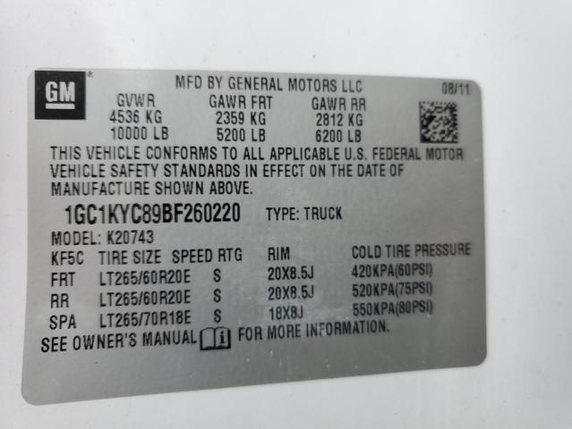 2011 CHEVROLET SILVERADO K2500 HEAVY DUTY LTZ  