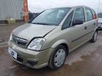 2008 VAUXHALL MERIVA LIF for sale at Copart PETERLEE