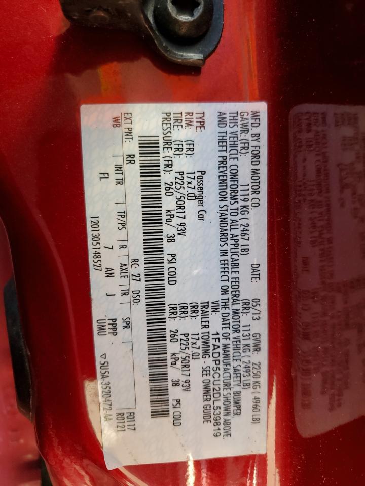 2013 Ford C-Max Premium VIN: 1FADP5CU2DL539819 Lot: 56655205