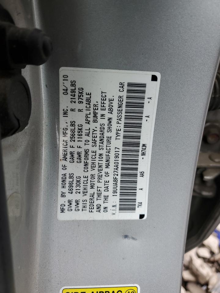 2010 Acura Tl VIN: 19UUA8F27AA019017 Lot: 57186465