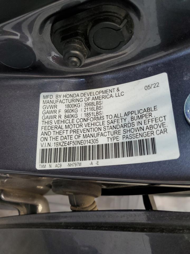 2022 Honda Insight Ex VIN: 19XZE4F50NE014305 Lot: 56703735