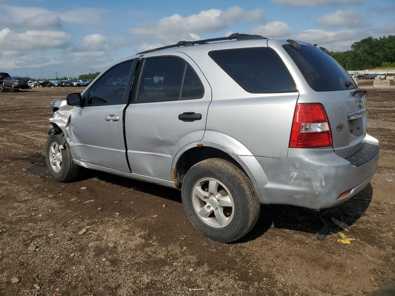 2007 Kia Sorento Ex silver suv gas KNDJD736775679361 photo #3