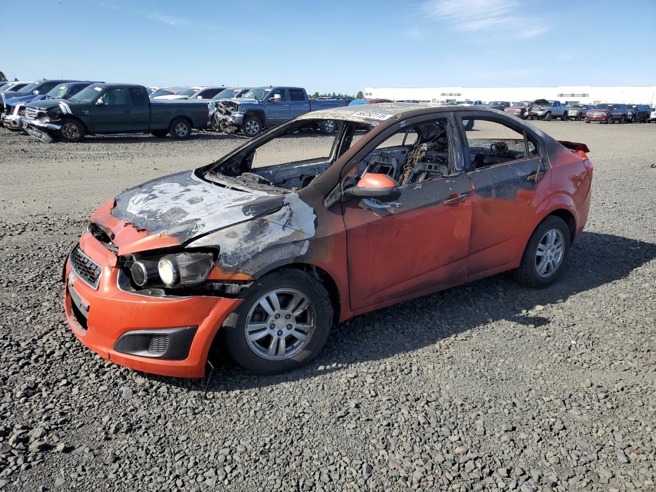 2012 Chevrolet Sonic Lt за продажба в Airway Heights, WA - Burn