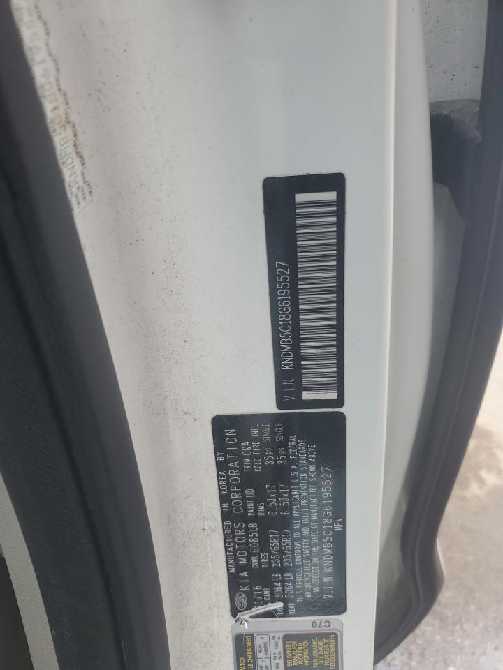 2016 Kia Sedona Lx VIN: KNDMB5C18G6195527 Lot: 56139175