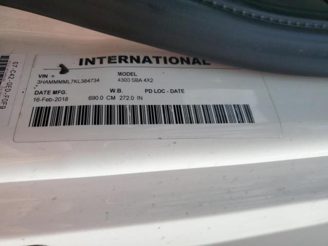 2019 INTERNATIONAL 4000 4300  