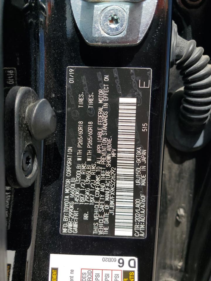 2019 Lexus Gx 460 VIN: JTJBM7FX9K5226292 Lot: 56660865