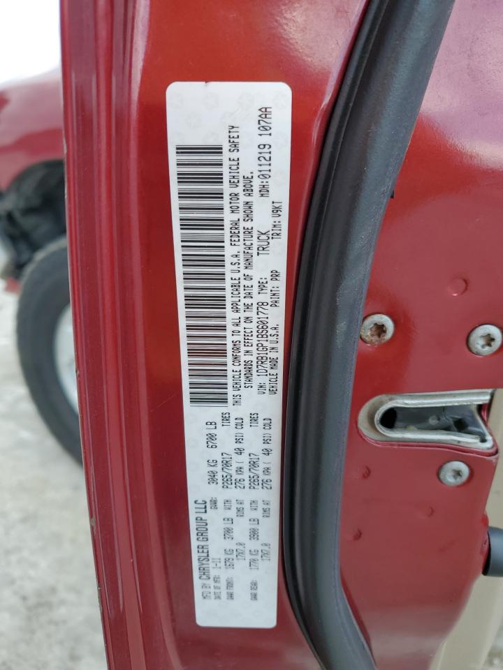 2011 Dodge Ram 1500 VIN: 1D7RB1GP1BS601778 Lot: 56952895
