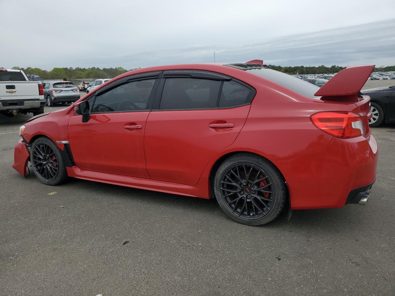 2015 Subaru Wrx Sti red sedan gas JF1VA2L67F9816275 photo #3