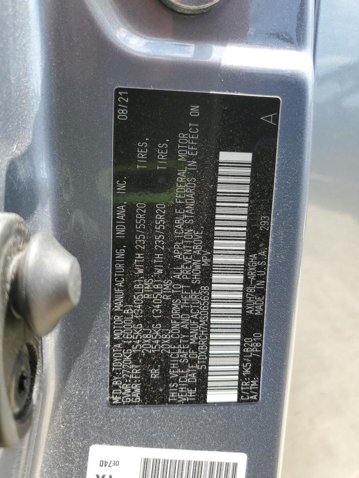 2021 Toyota Highlander Hybrid Limited VIN: 5TDXBRCH7MS065638 Lot: 56914045