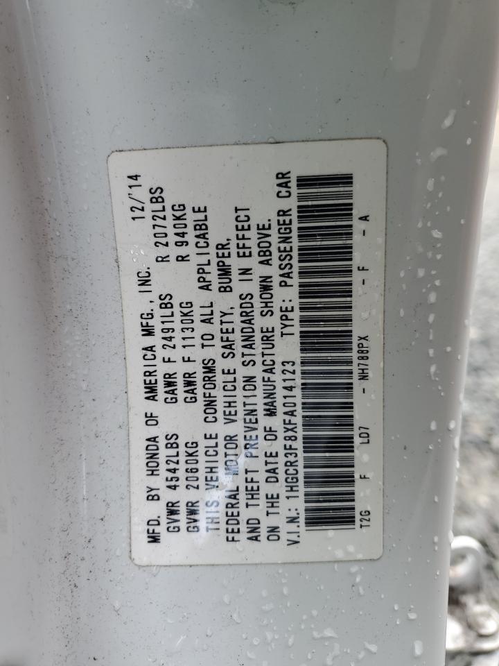 2015 Honda Accord Exl VIN: 1HGCR3F8XFA014123 Lot: 56751535