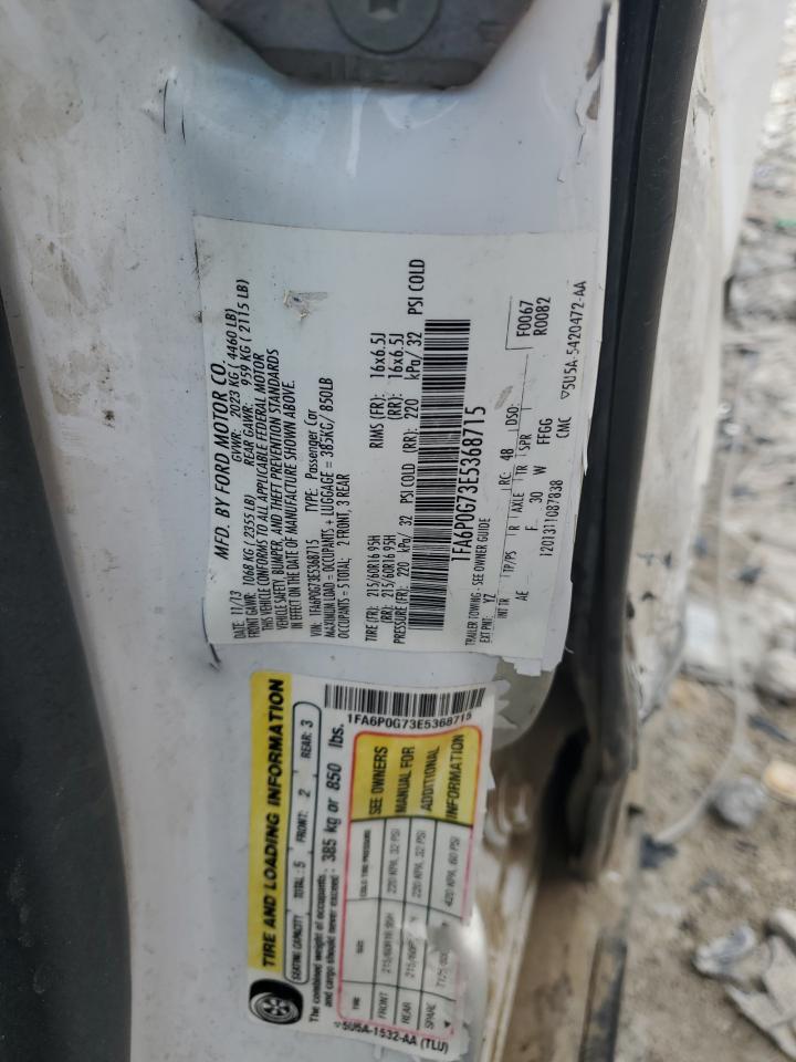 2014 Ford Fusion S VIN: 1FA6P0G73E5368715 Lot: 56947635