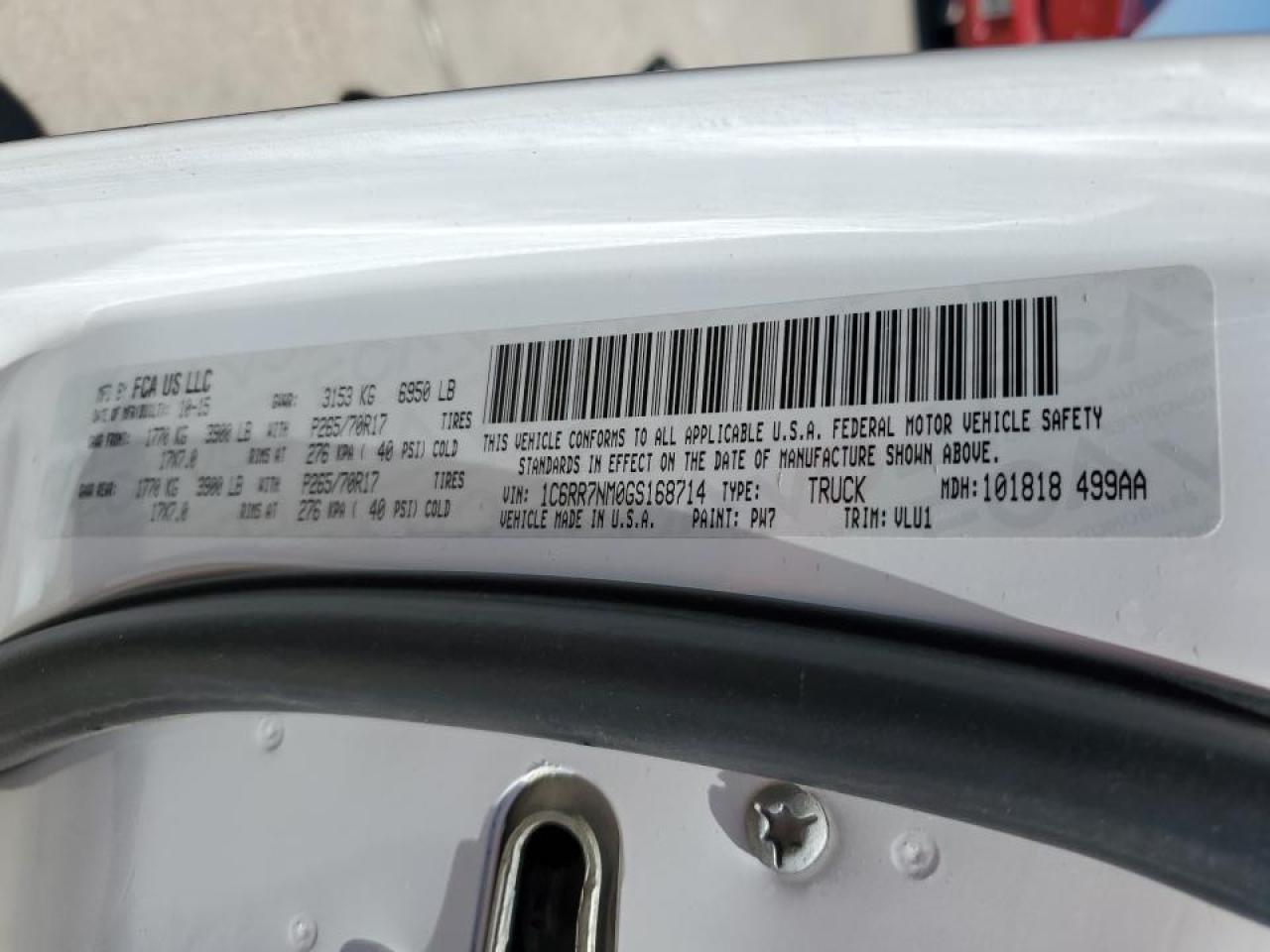 1C6RR7NM0GS168714 2016 Ram 1500 Laramie