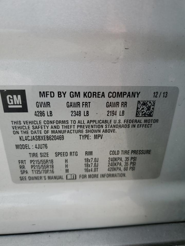 2014 Buick Encore VIN: KL4CJASBXEB620469 Lot: 56157665