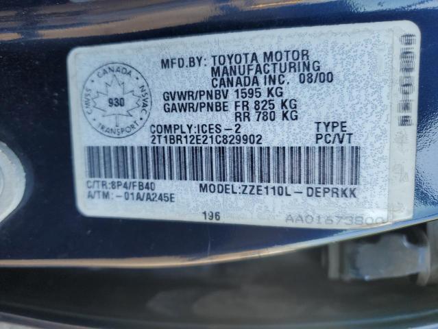 2001 TOYOTA COROLLA CE