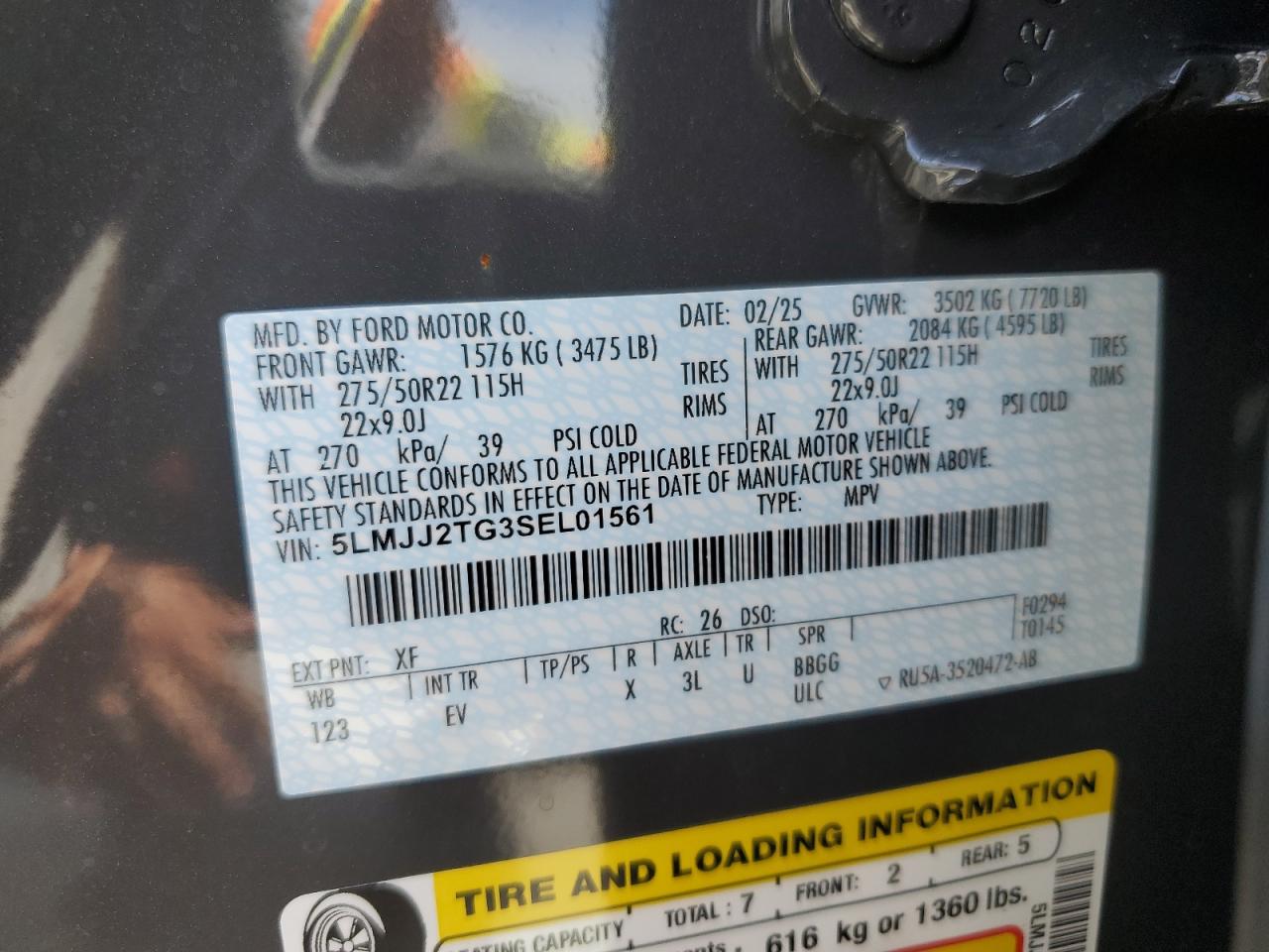 2024 Lincoln Navigator Black Label VIN: 5LMJJ3TG0REL09651 Lot: 56145965