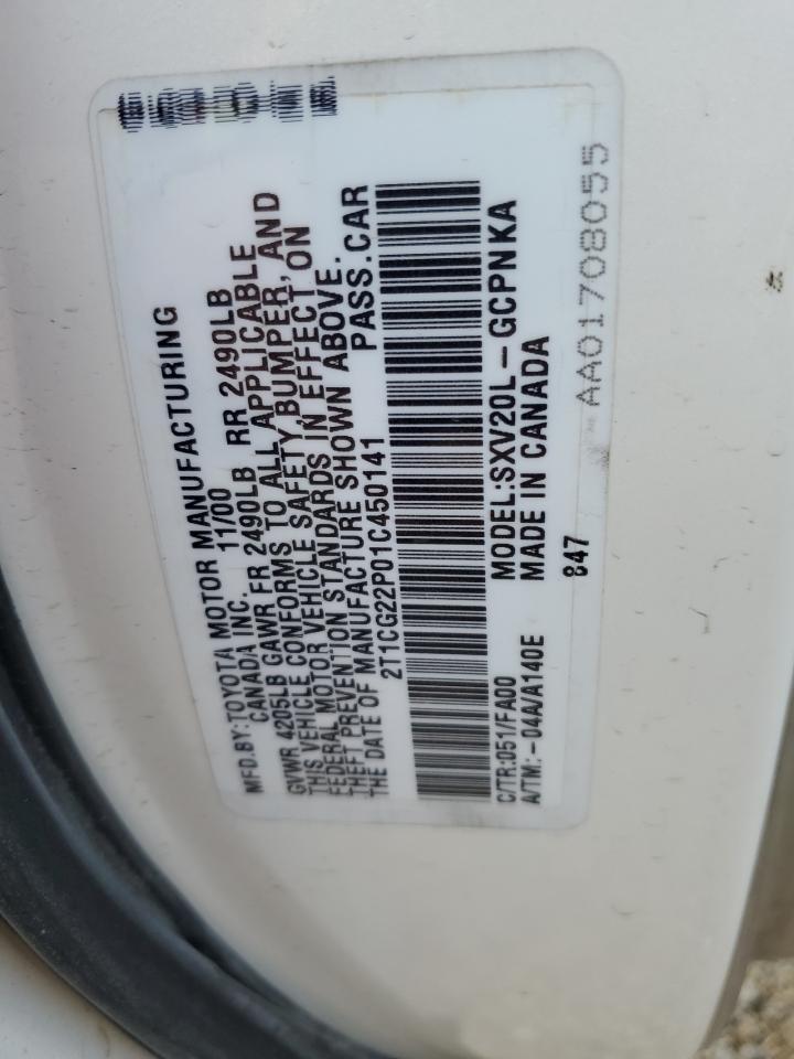 2001 Toyota Camry Solara Se VIN: 2T1CG22P01C450141 Lot: 55880795