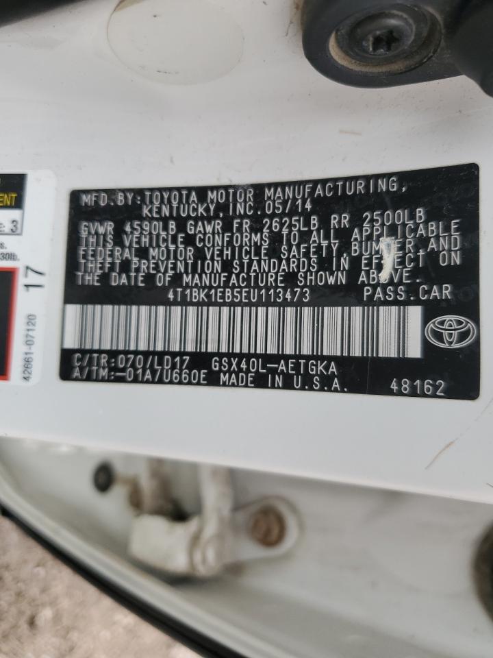 2014 Toyota Avalon Base VIN: 4T1BK1EB5EU113473 Lot: 93701595