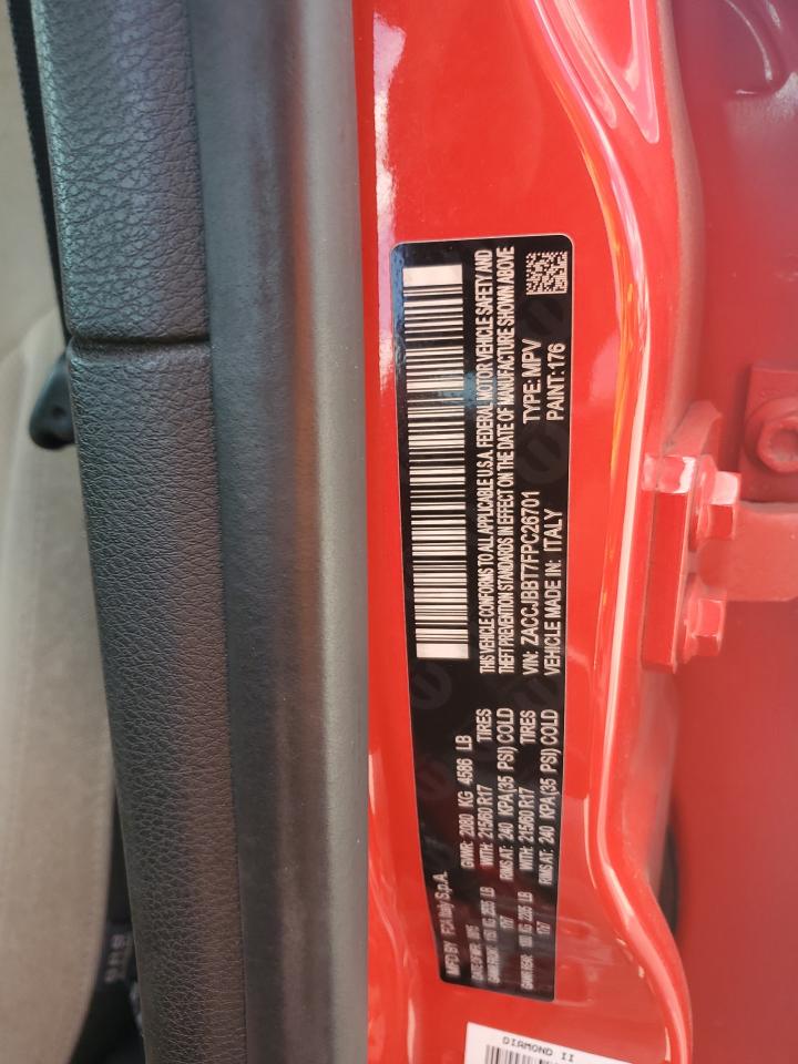 2015 Jeep Renegade Latitude VIN: ZACCJBBT7FPC26701 Lot: 64366635