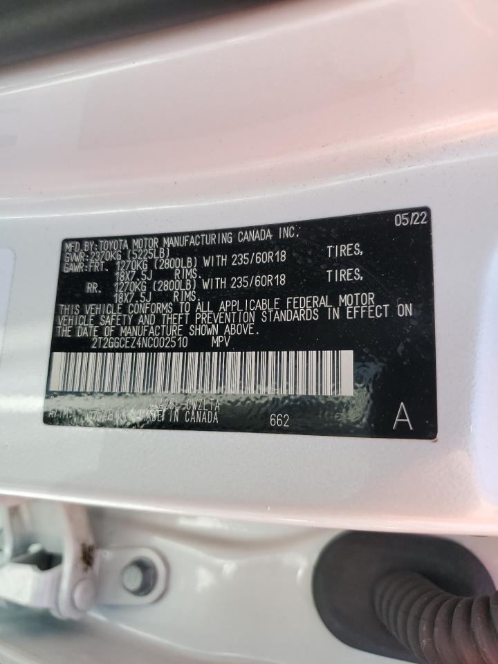 2022 Lexus Nx 350 VIN: 2T2GGCEZ4NC002510 Lot: 56745455