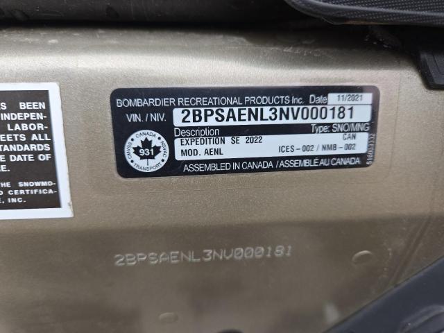 2022 SKIDOO EXPEDITION