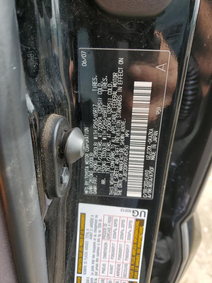2007 Lexus Gx 470 VIN: JTJBT20X970145750 Lot: 56800685