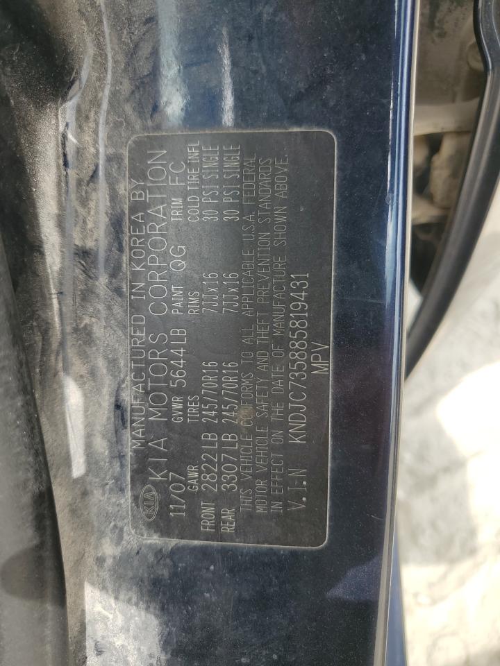 2008 Kia Sorento Ex VIN: KNDJC735885819431 Lot: 56649295