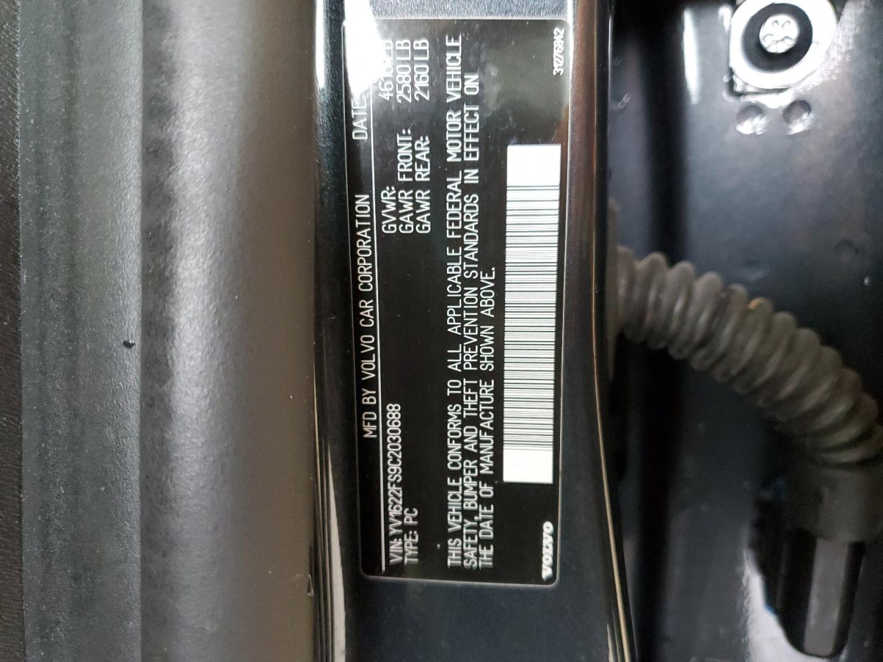 2012 Volvo S60 T5 VIN: YV1622FS9C2030688 Lot: 56802455