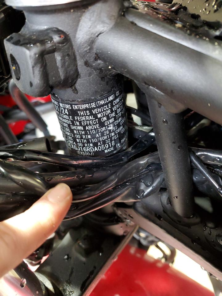 2024 Kawasaki Ex500 A VIN: ML5EXGJ16RDA05918 Lot: 55444285