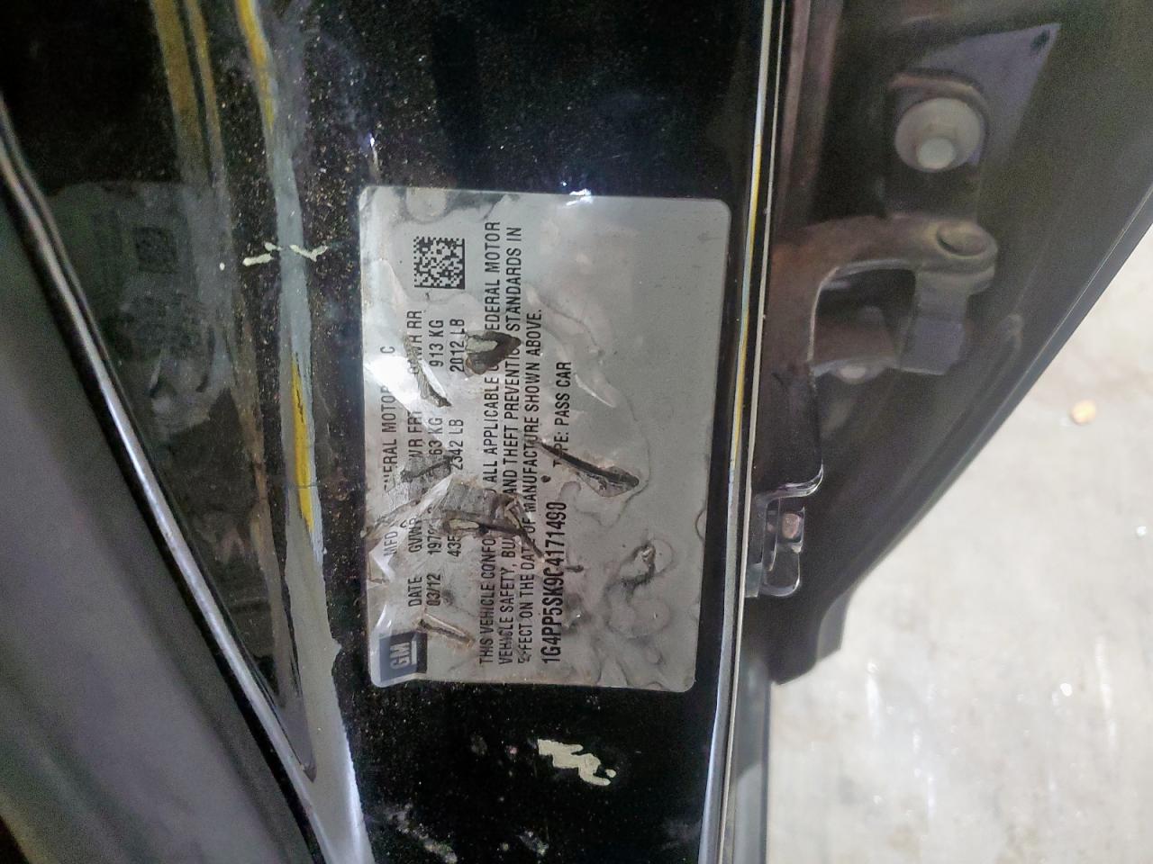2012 Buick Verano VIN: 1G4PP5SK9C4171490 Lot: 56832085