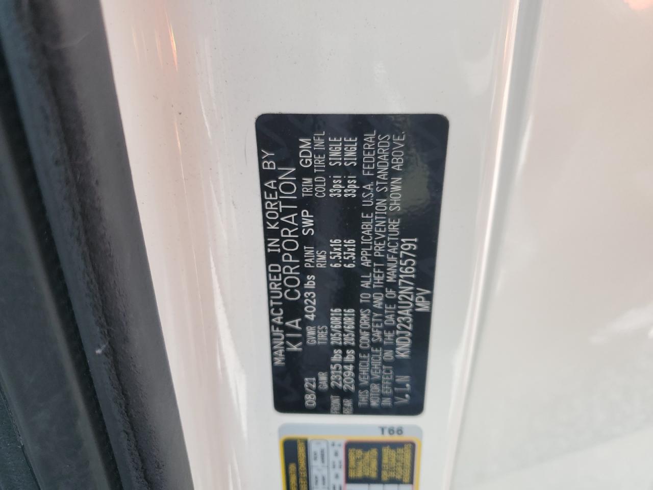 2022 Kia Soul Lx VIN: KNDJ23AU2N7165791 Lot: 56585055