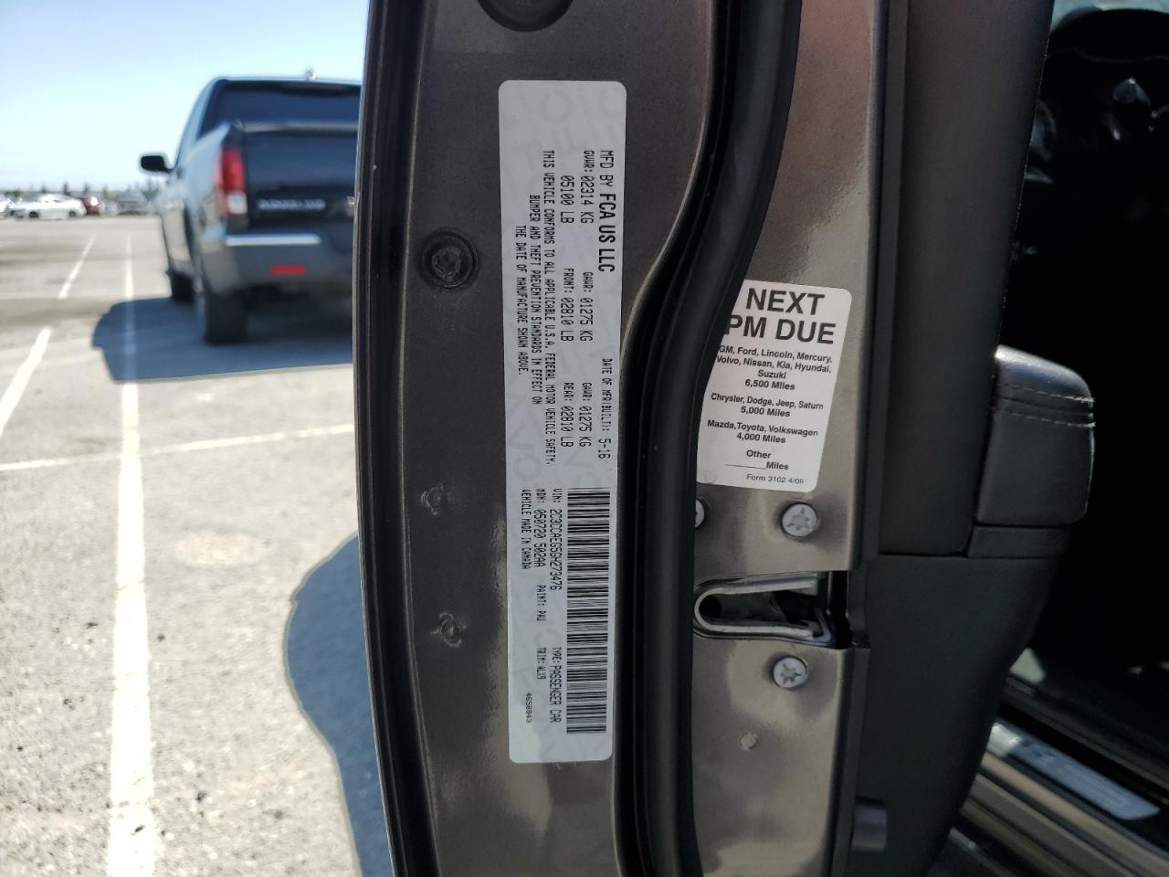2016 Chrysler 300C VIN: 2C3CCAEG5GH273476 Lot: 57598955
