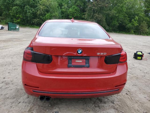  BMW 3 SERIES 2018 Czerwony