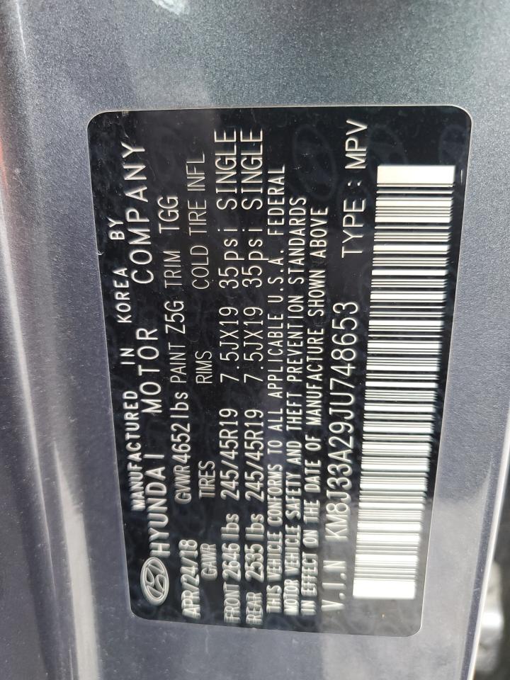 2018 Hyundai Tucson Value VIN: KM8J33A29JU748653 Lot: 56270725