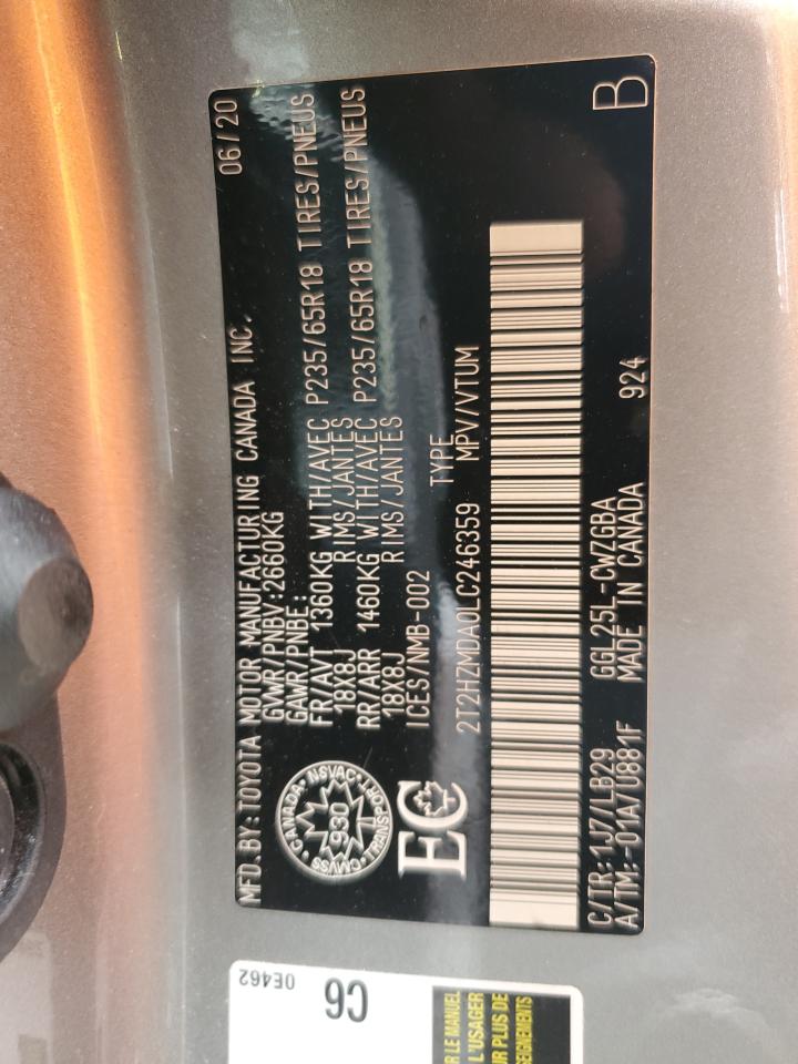 2020 Lexus Rx 350 VIN: 2T2HZMDA0LC246359 Lot: 56462685