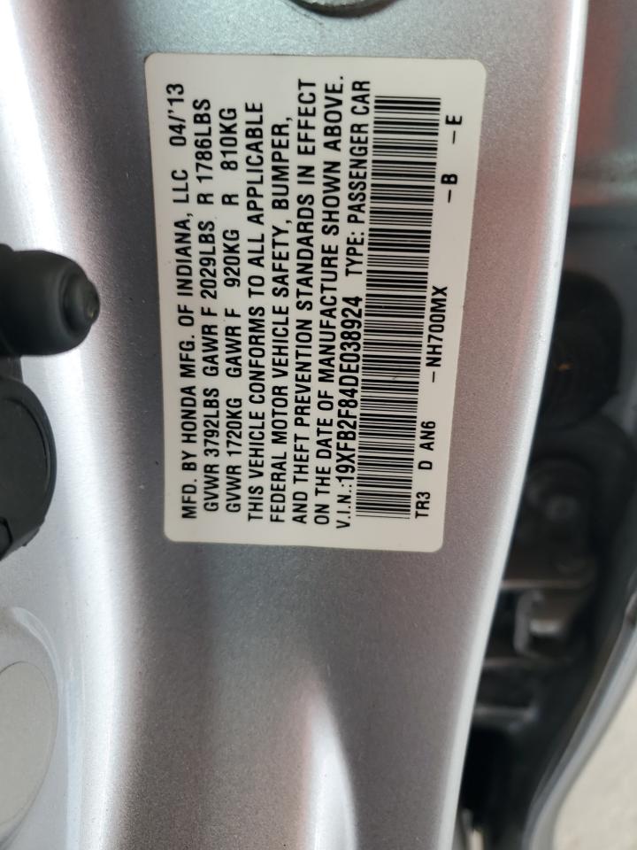 2013 Honda Civic Ex VIN: 19XFB2F84DE038924 Lot: 56183005