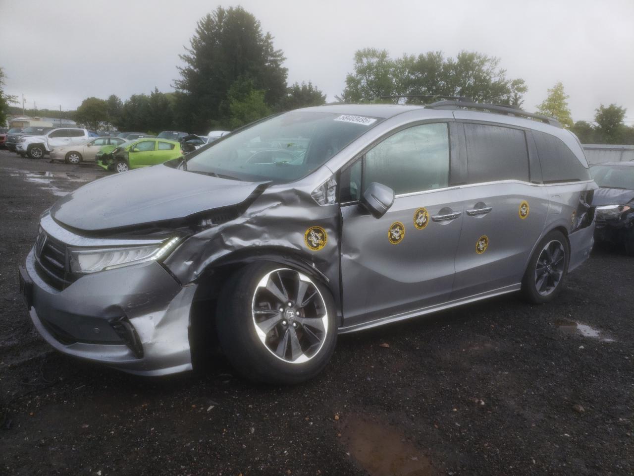 2022 Honda Odyssey Elite VIN: 5FNRL6H99NB052465 Lot: 58403495