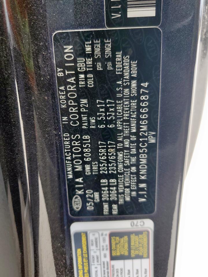 2021 Kia Sedona Lx VIN: KNDMB5C12M6666874 Lot: 57532575