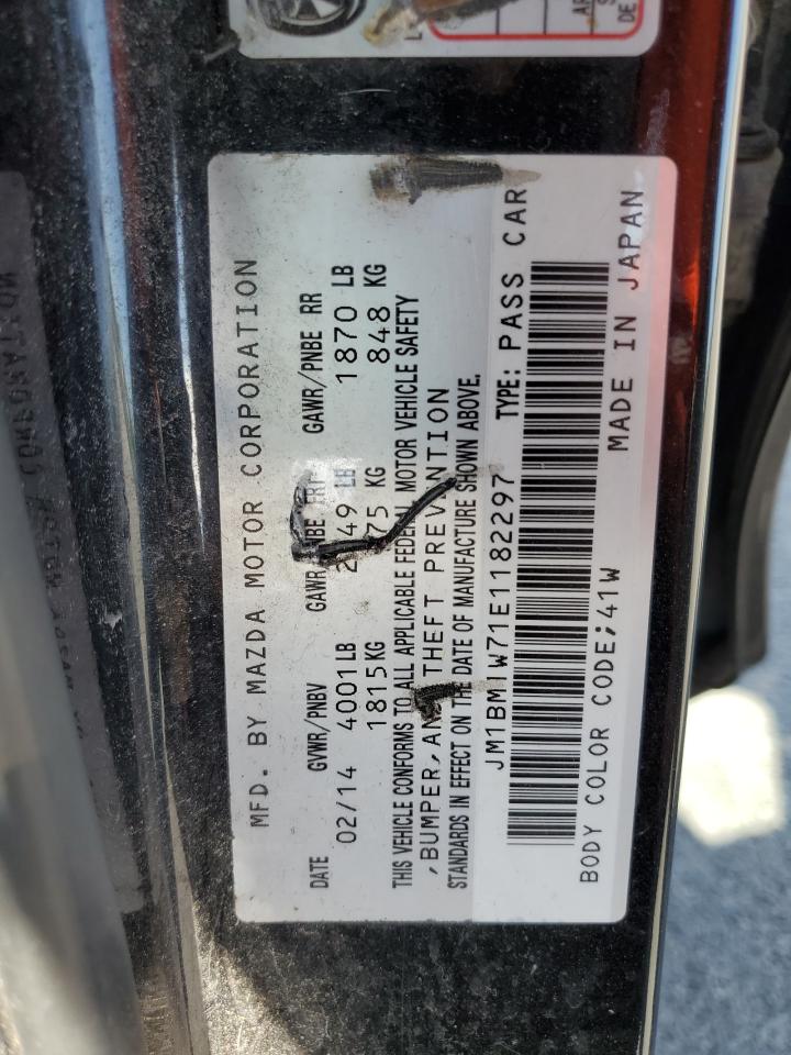 2014 Mazda 3 Grand Touring VIN: JM1BM1W71E1182297 Lot: 57062835