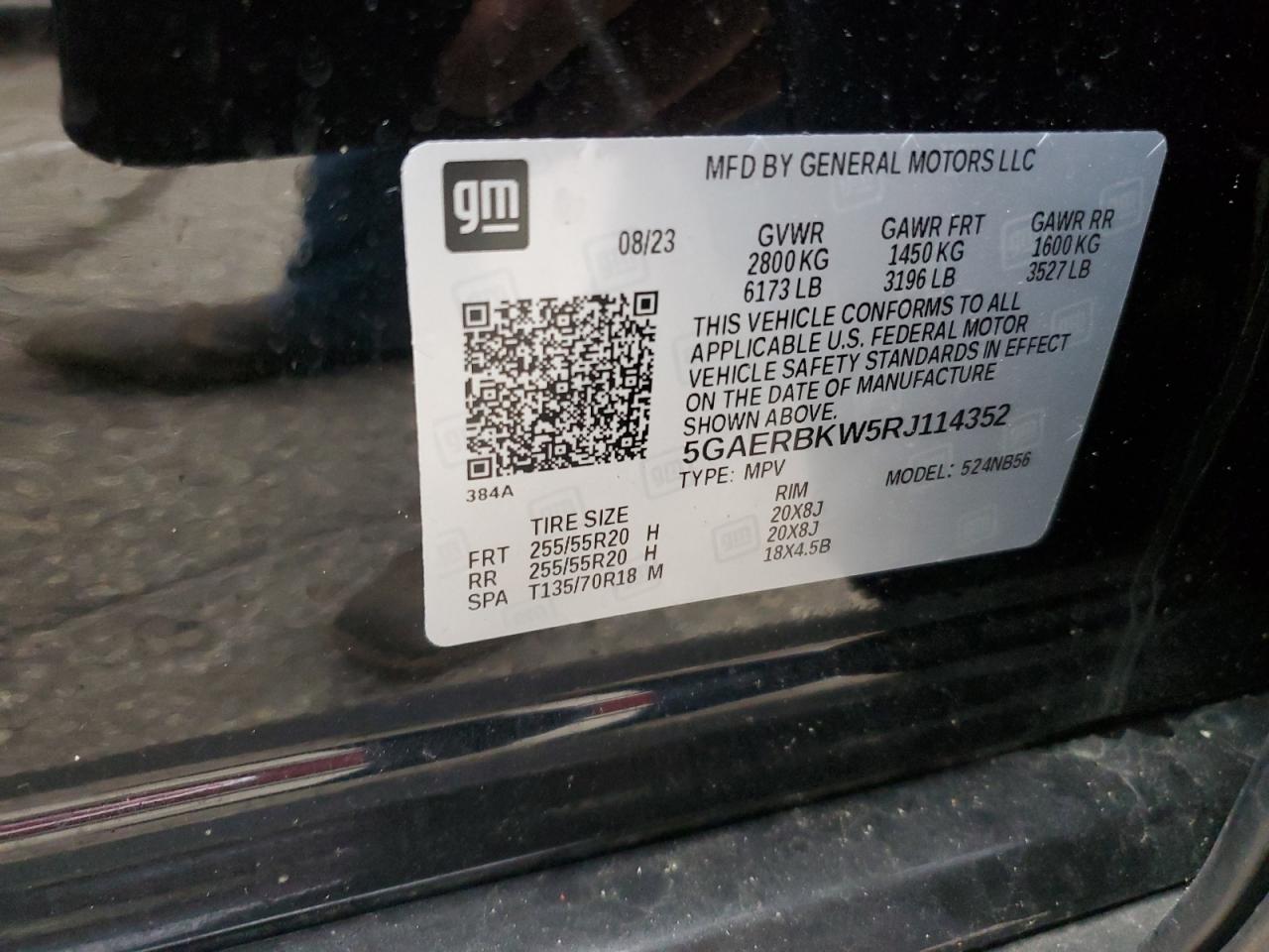 2024 Buick Enclave Essence VIN: 5GAERBKW5RJ114352 Lot: 57859275