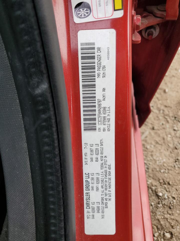 2010 Chrysler Sebring Limited VIN: 1C3CC5FB4AN208787 Lot: 56593865
