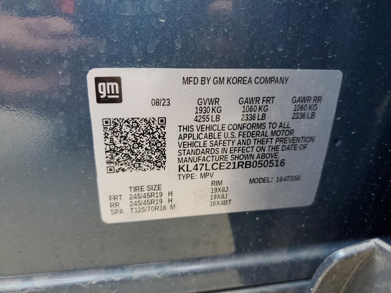 2024 Buick Envista Avenir VIN: KL47LCE21RB050516 Lot: 56697575