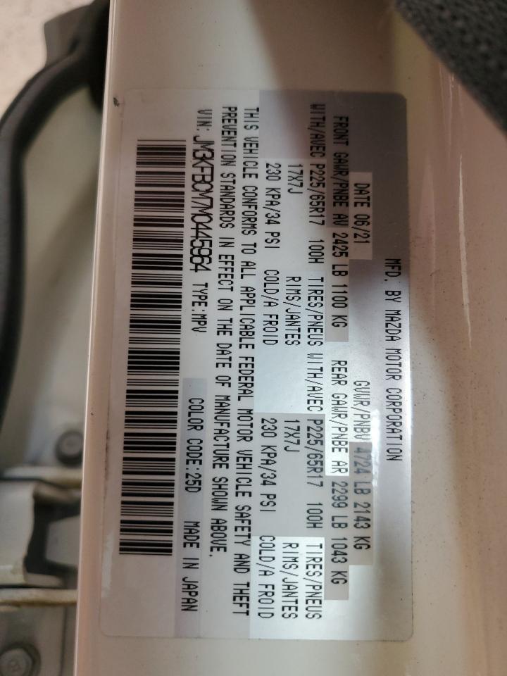 JM3KFBCM7M0445964 2021 Mazda Cx-5 Touring