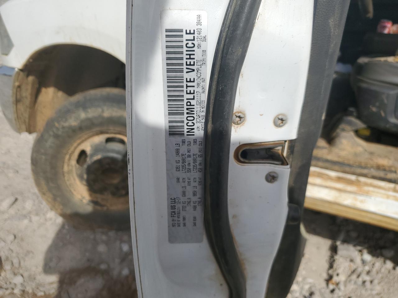 2018 Ram 3500 VIN: 3C7WRTCL1JG211117 Lot: 55949905