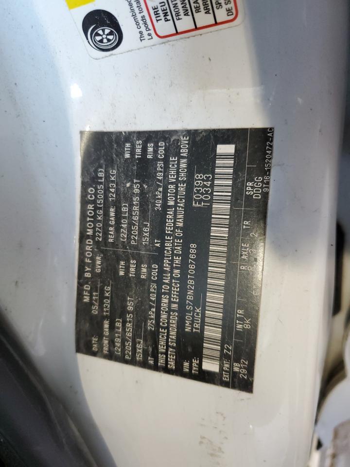 2011 Ford Transit Connect Xlt VIN: NM0LS7BN2BT067688 Lot: 56103575