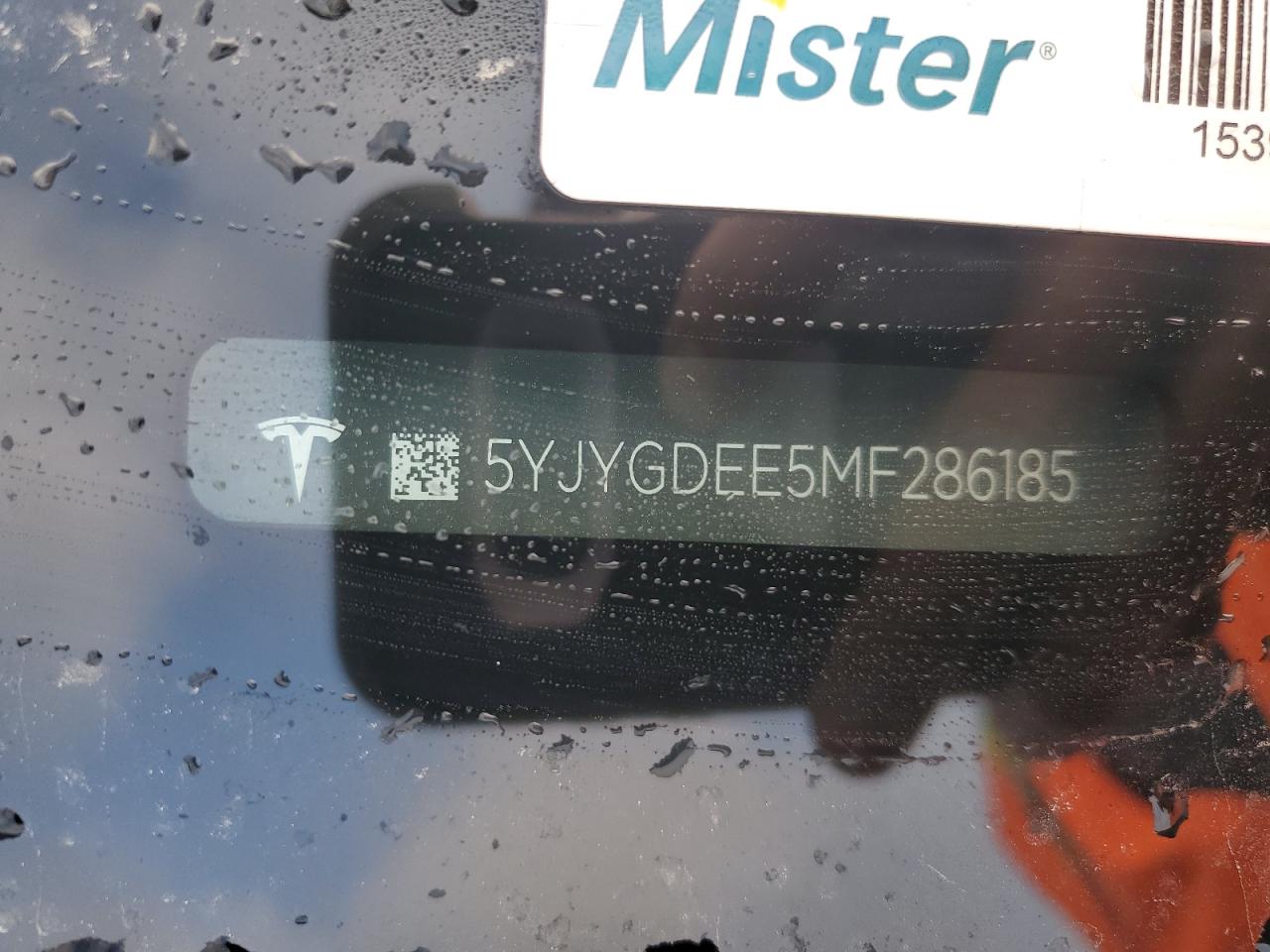 2021 Tesla Model Y VIN: 5YJYGDEE5MF286185 Lot: 54948895