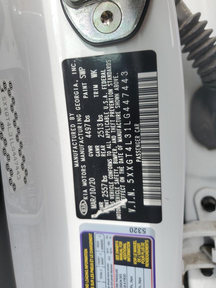 2020 Kia Optima Lx VIN: 5XXGT4L31LG447443 Lot: 58783305