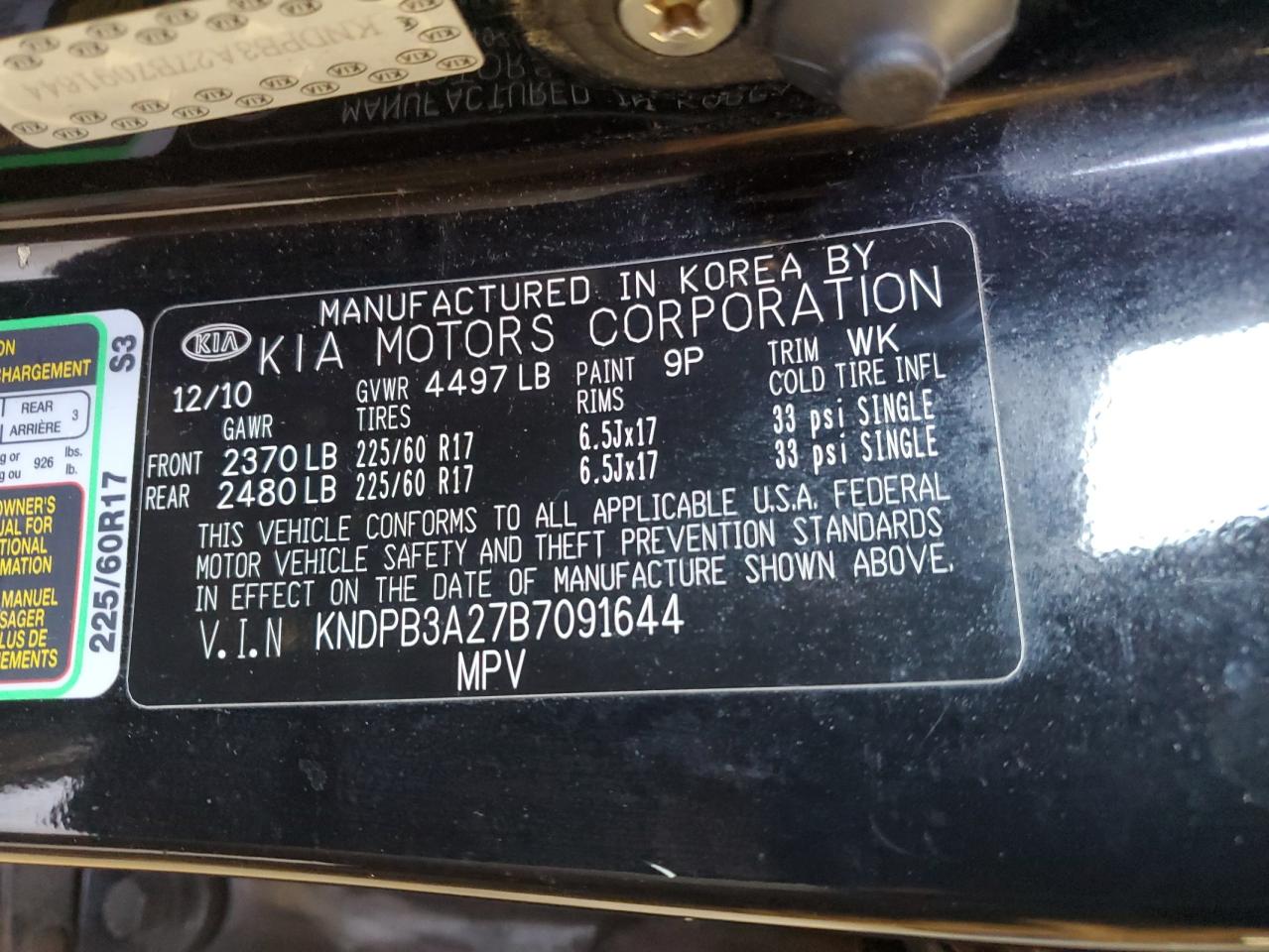2011 Kia Sportage Lx VIN: KNDPB3A27B7091644 Lot: 56659045