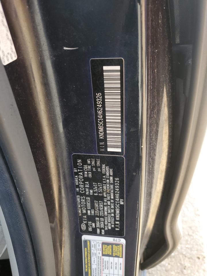 2017 Kia Sedona Lx VIN: KNDMB5C14H6249326 Lot: 57331675